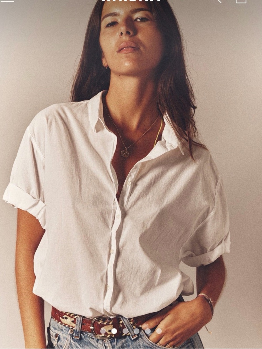 XiRENA Channing Relaxed White Button-Down Shirt